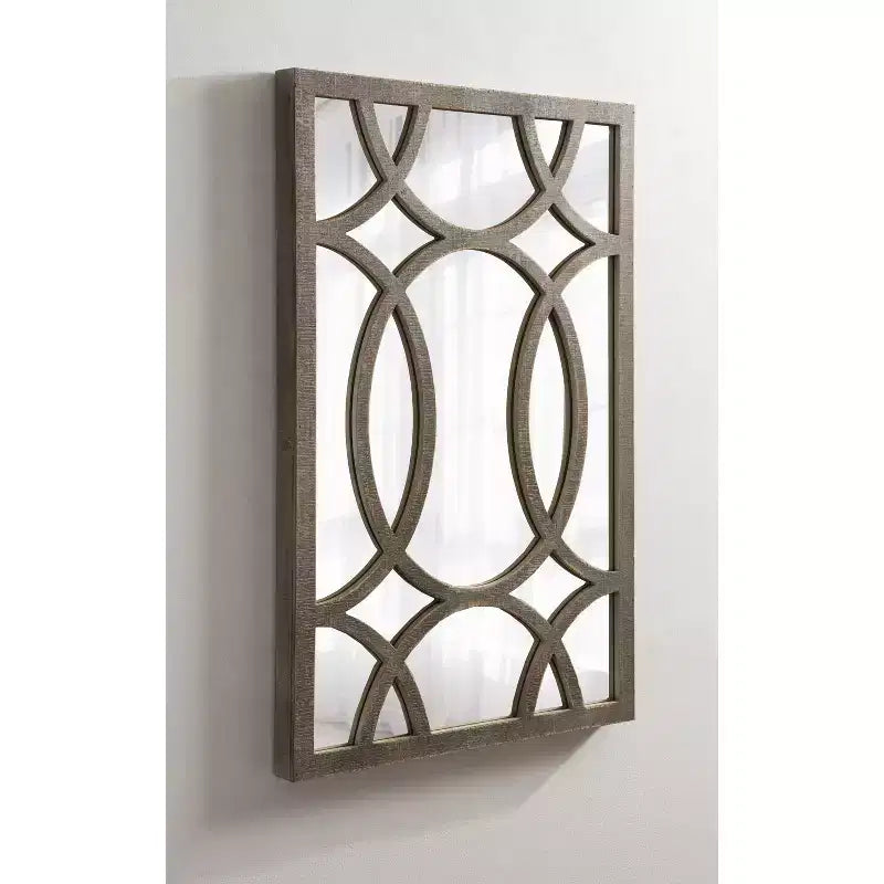 Specchio da parete Kate and Laurel Tolland Wood Panel, 24x36, Marrone rustico