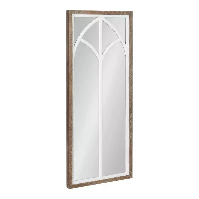 Kate and Laurel Gothard Rectangle MDF Decorative Mirror, 19x47, Rustic Brown