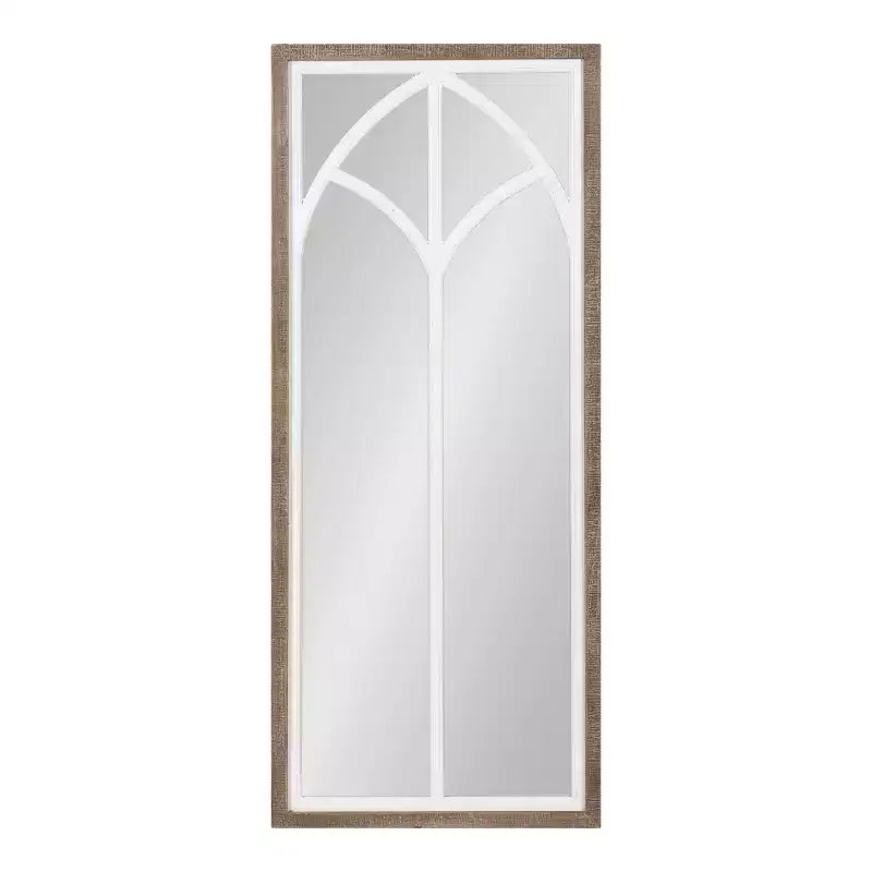 Specchio decorativo rettangolare in MDF Gothard di Kate and Laurel, 48x120 cm, marrone rustico