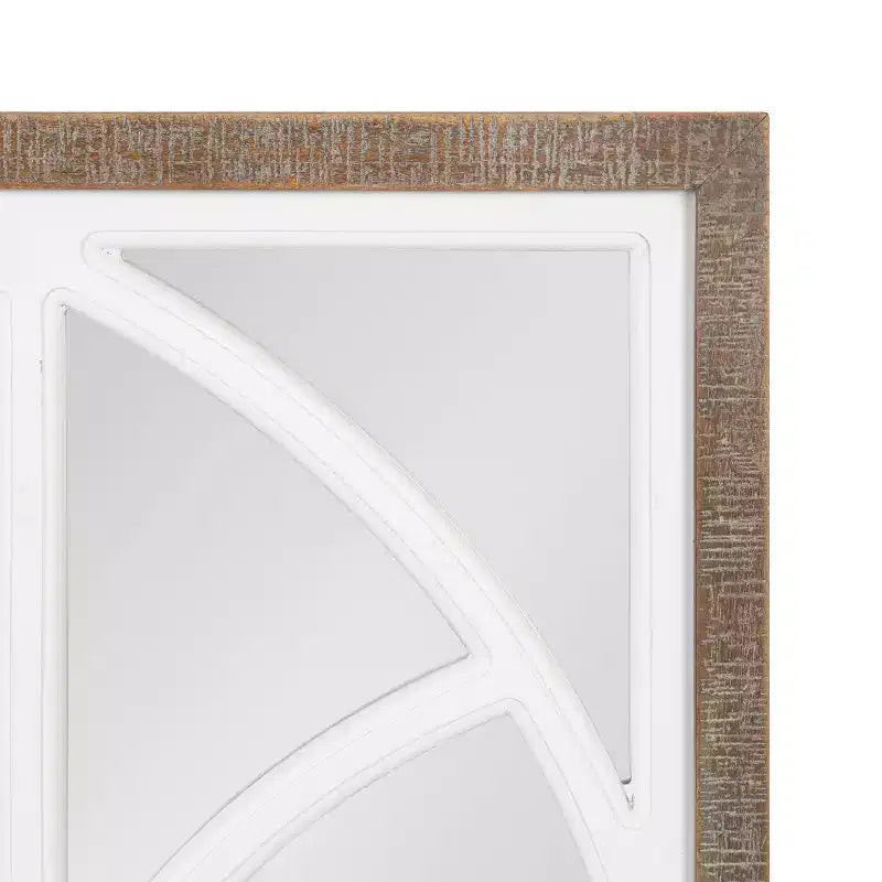 Specchio decorativo rettangolare in MDF Gothard di Kate and Laurel, 48x120 cm, marrone rustico
