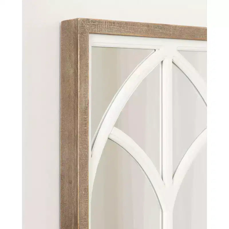 Specchio decorativo rettangolare in MDF Gothard di Kate and Laurel, 48x120 cm, marrone rustico