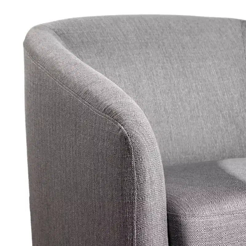 Poltrona a botte commerciale in stile Flash Furniture Landon Club con base girevole in metallo a 360 gradi e braccioli inclinati
