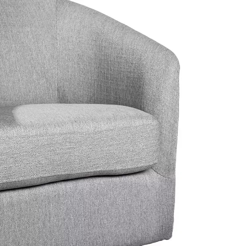 Poltrona a botte commerciale in stile Flash Furniture Landon Club con base girevole in metallo a 360 gradi e braccioli inclinati