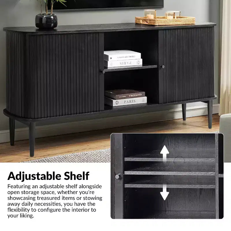 Werrer 63Wide Moderna credenza con ripiano regolabile | HULALA HOME