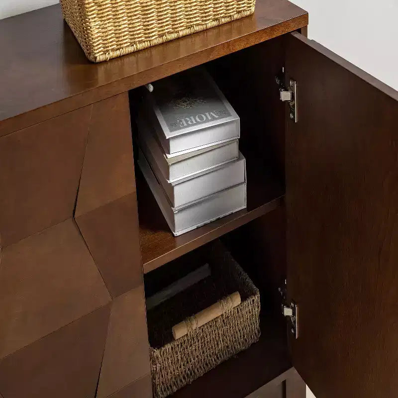 Set di 2 mobili accentati a 2 ante Lucinda da 76 cm con ripiani regolabili | HULALA HOME