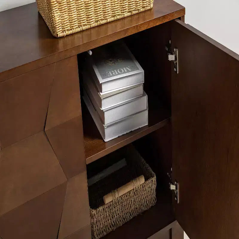Set di 2 mobili accentati a 2 ante Lucinda da 76 cm con ripiani regolabili | HULALA HOME