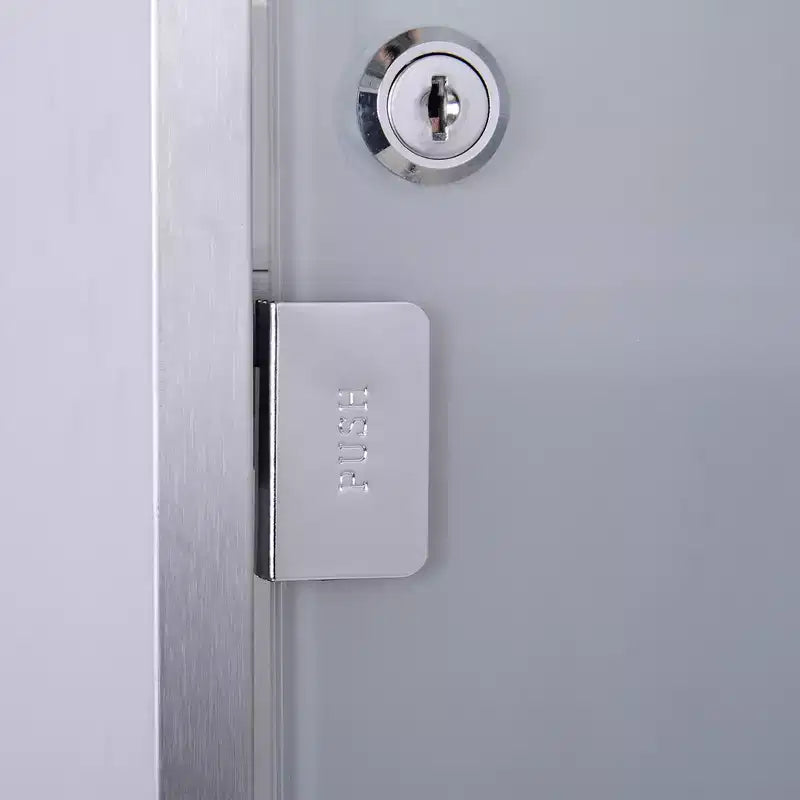 HOMCOM Armadietto dei Medicinali 12 x 20 con Serratura, Scaffali Portaoggetti, Armadietto Medico con Chiusura di Sicurezza, Armadietto da Parete per Bagno di Pronto Soccorso, Argento
