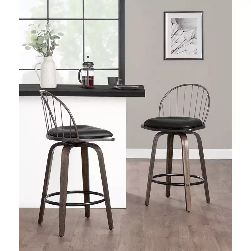 Set di 2 sgabelli da bar Riley altezza bancone - LumiSource