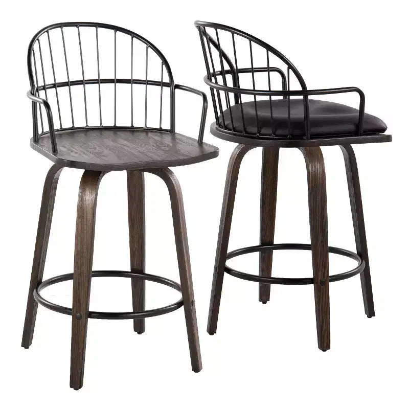 Set di 2 sgabelli da bar Riley altezza bancone - LumiSource