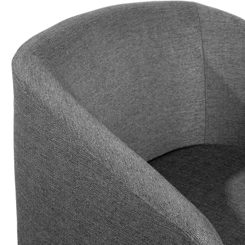 Poltrona a botte imbottita in stile Club Merrick Lane con braccioli inclinati e base girevole a 360 gradi, rivestita in vinile
