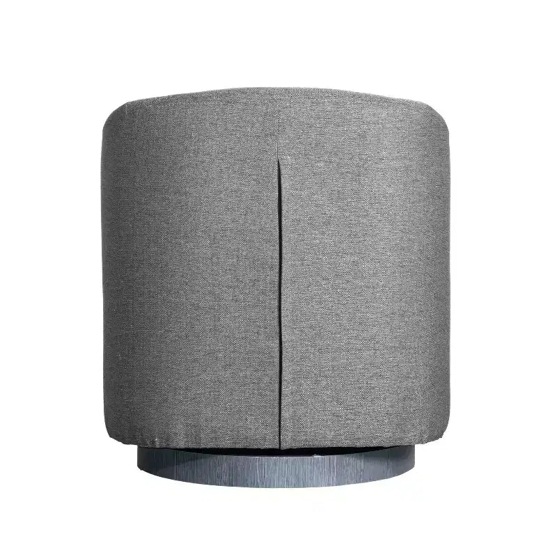 Poltrona a botte imbottita in stile Club Merrick Lane con braccioli inclinati e base girevole a 360 gradi, rivestita in vinile