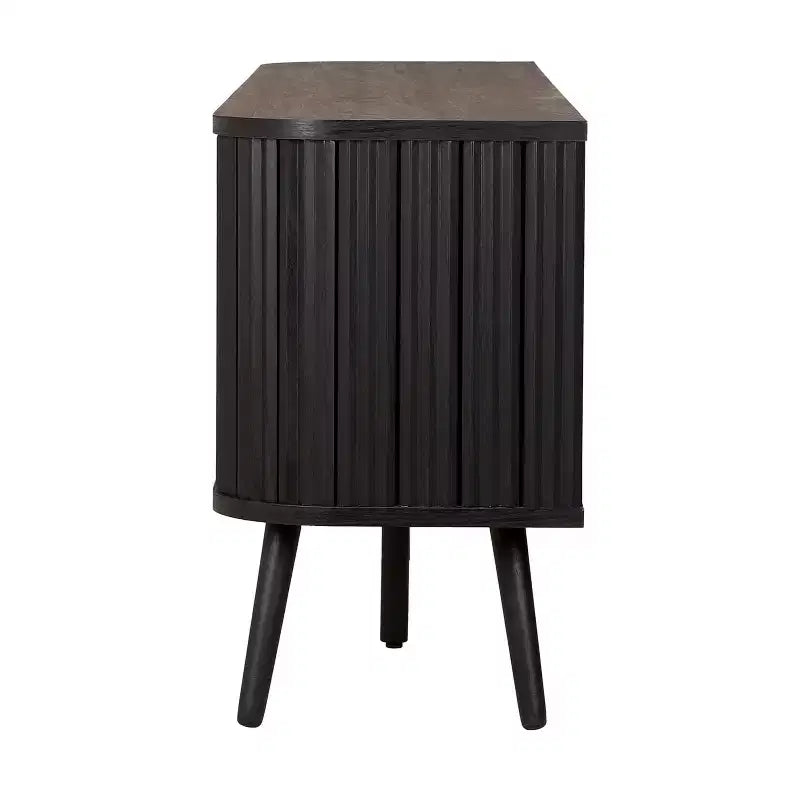 JONATHAN Y TVS1001A Damien Mobile TV curvo stile rustico da 70 pollici con cassetto e ante contenitore Adatto a TV fino a 75 pollici con gestione cavi