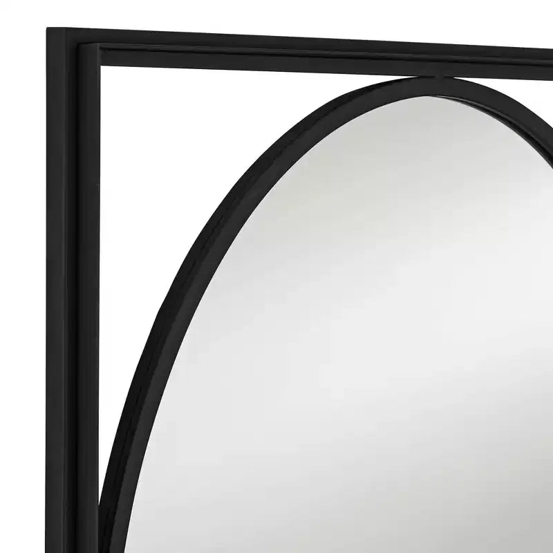 Specchio da parete ovale Uttermost Cameo in raso nero 23 3/4 x 33 3/4