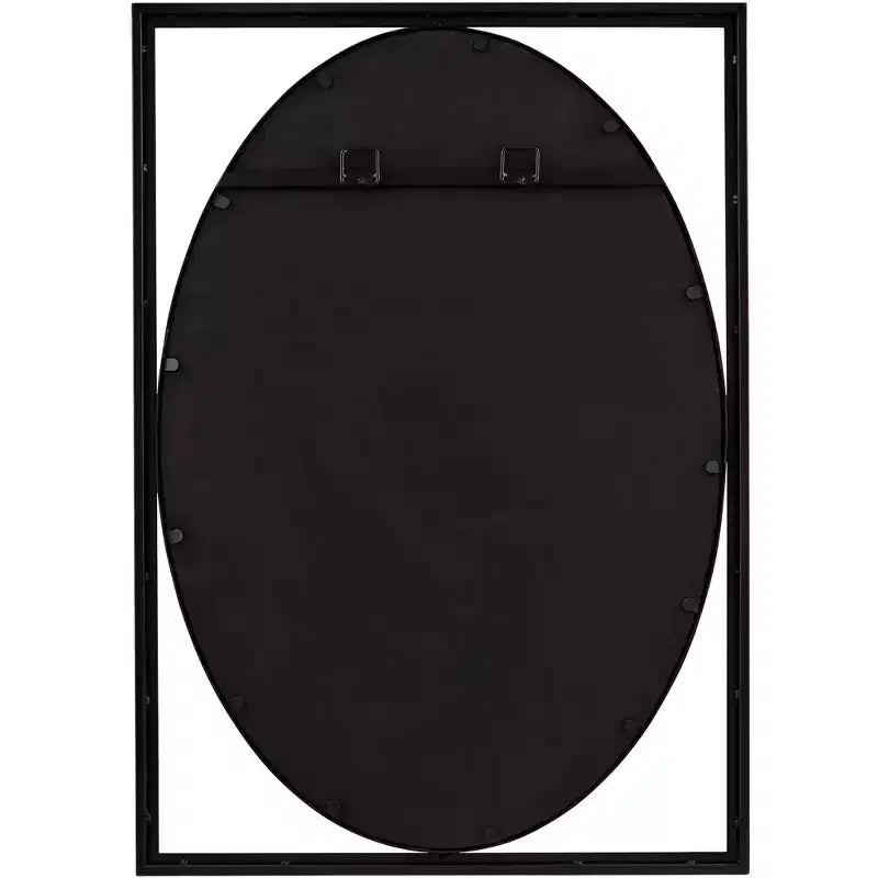 Specchio da parete ovale Uttermost Cameo in raso nero 23 3/4 x 33 3/4
