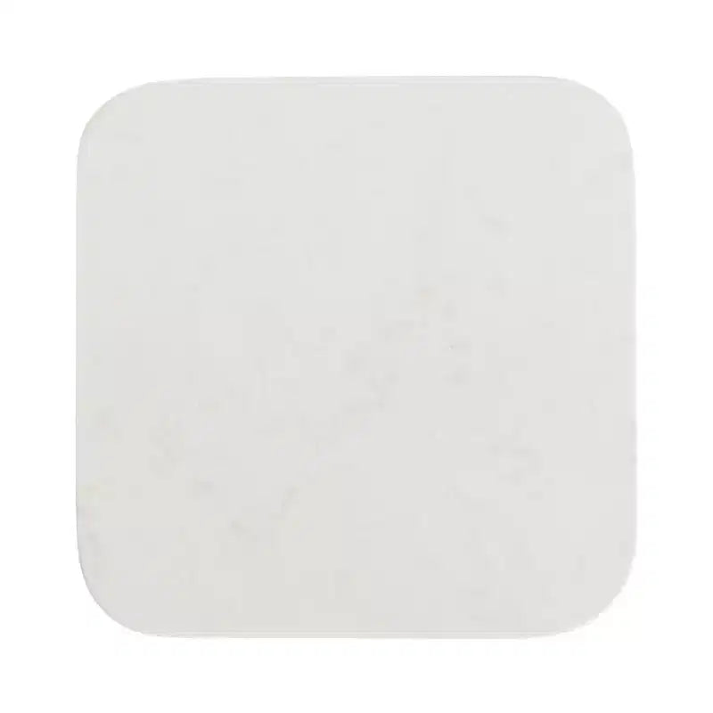 Tavolino da bibita Kate and Laurel Credele in marmo e metallo, 20x20x56 cm, bianco