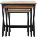 Jack Tray Tables - Black/Oak - Safavieh.