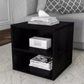Hasting Home Modern Stackable Modular Cube End Table with Shelves