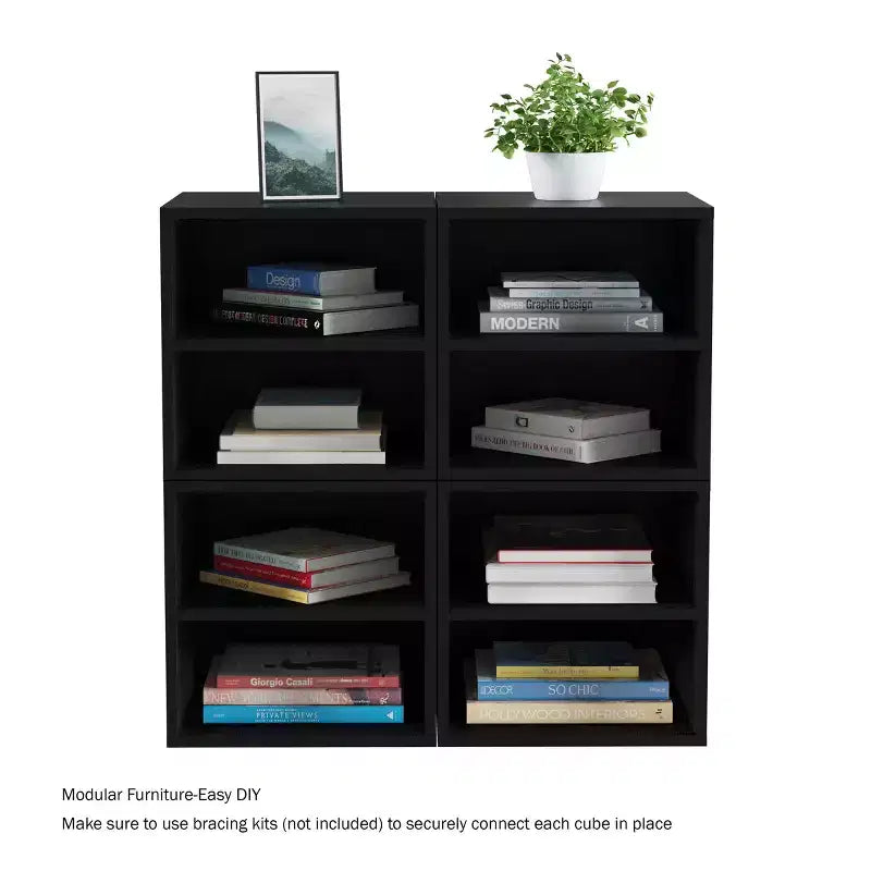Tavolino impilabile modulare a cubo Hasting Home con ripiani