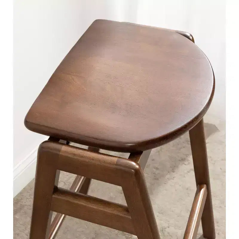 Sgabello da bar in legno Kate e Laurel Morreau, 17x20x29, marrone noce