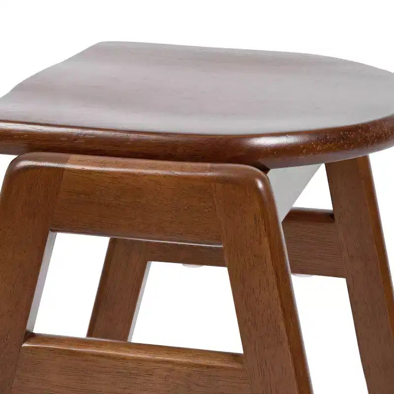 Sgabello da bar in legno Kate e Laurel Morreau, 17x20x29, marrone noce