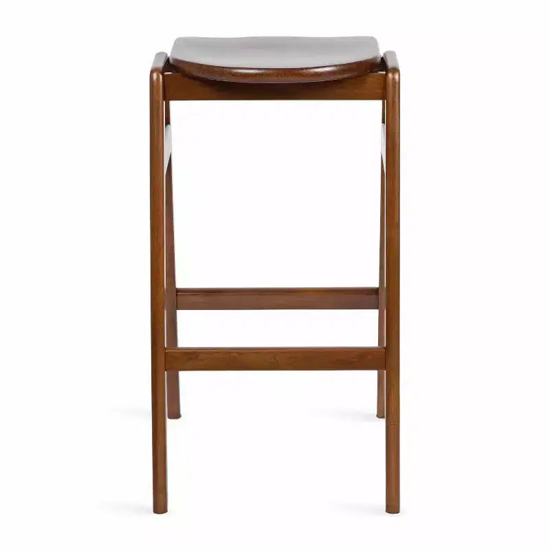 Sgabello da bar in legno Kate e Laurel Morreau, 17x20x29, marrone noce