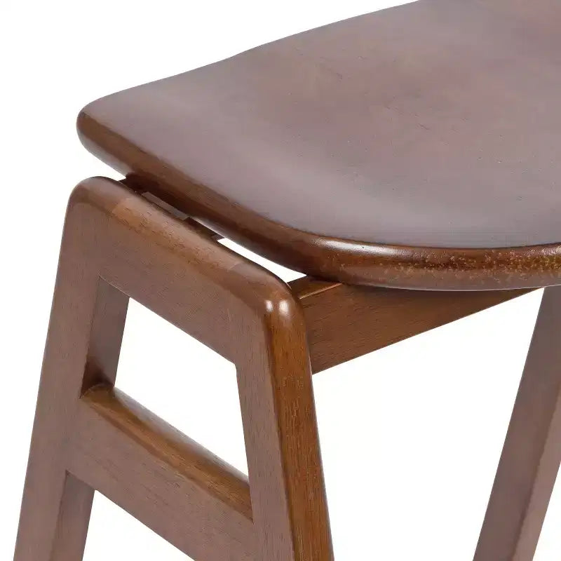 Sgabello da bar in legno Kate e Laurel Morreau, 17x20x29, marrone noce