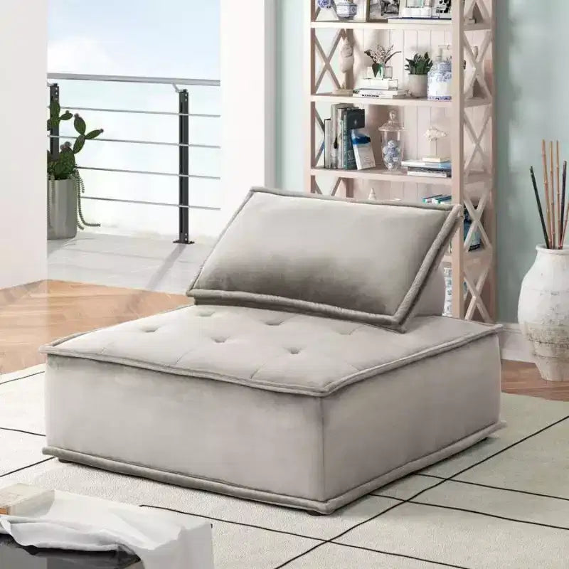 Poltrona lounge senza braccioli Anna in velluto HOMLUX