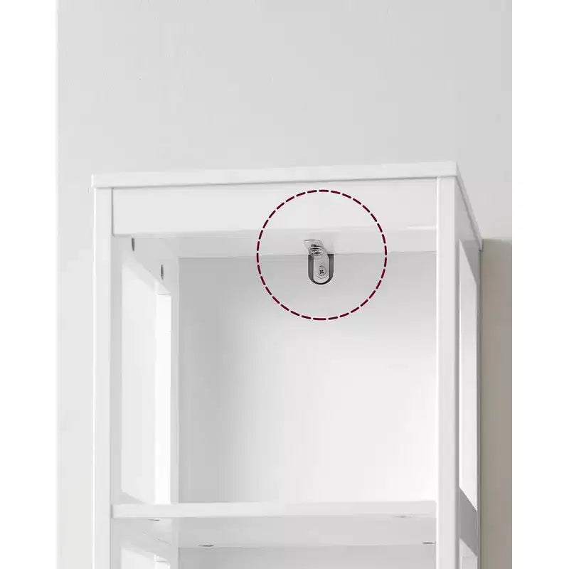 VASAGLE Armadietto a Terra per Bagno, Mobiletto Contenitore per Bagno, Scaffale Organizer, Unità Angolare Multifunzionale a 2 Cassetti