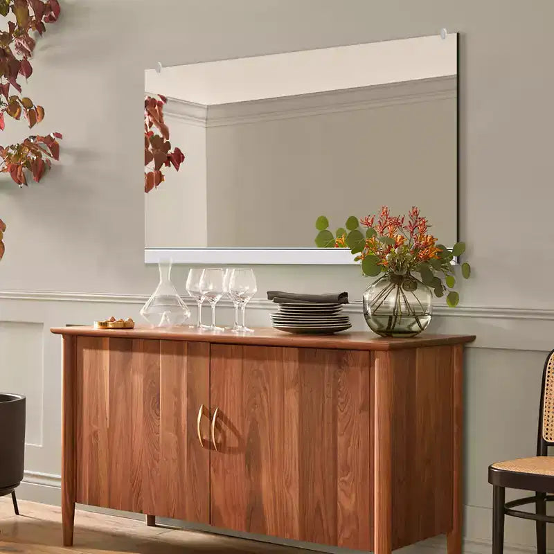 Dovelina Specchio Rettangolare da Palestra Specchio Decorativo da Parete Grande Specchio da Parete - 120x80 cm