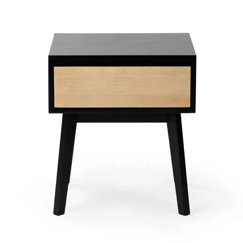 Max & Lily Comodino scandinavo, Comodini laterali in legno con cassetto portaoggetti per camera da letto