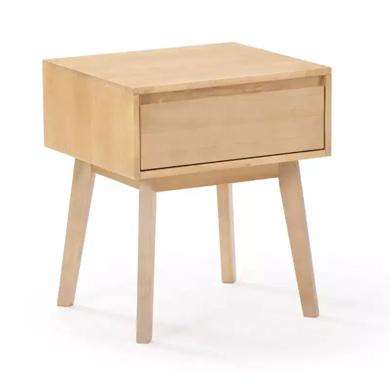 Max & Lily Comodino scandinavo, Comodini laterali in legno con cassetto portaoggetti per camera da letto