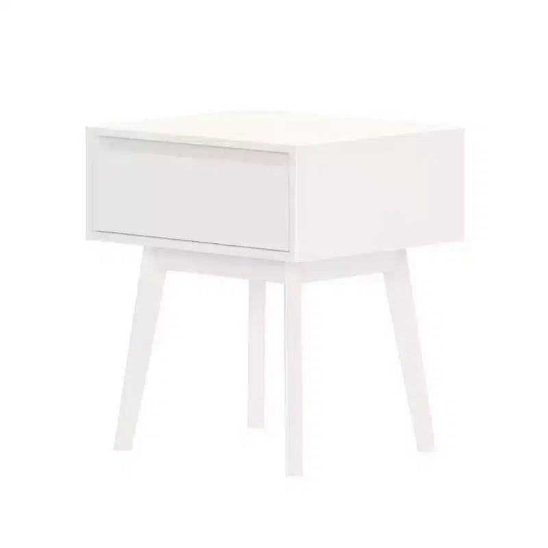 Max & Lily Comodino scandinavo, Comodini laterali in legno con cassetto portaoggetti per camera da letto