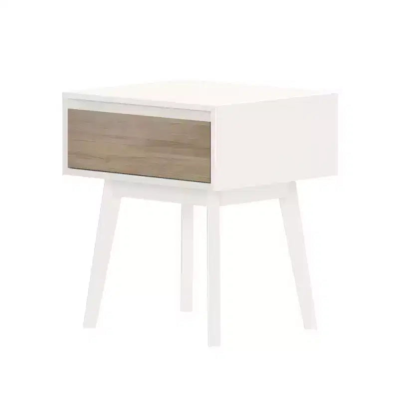 Max & Lily Comodino scandinavo, Comodini laterali in legno con cassetto portaoggetti per camera da letto