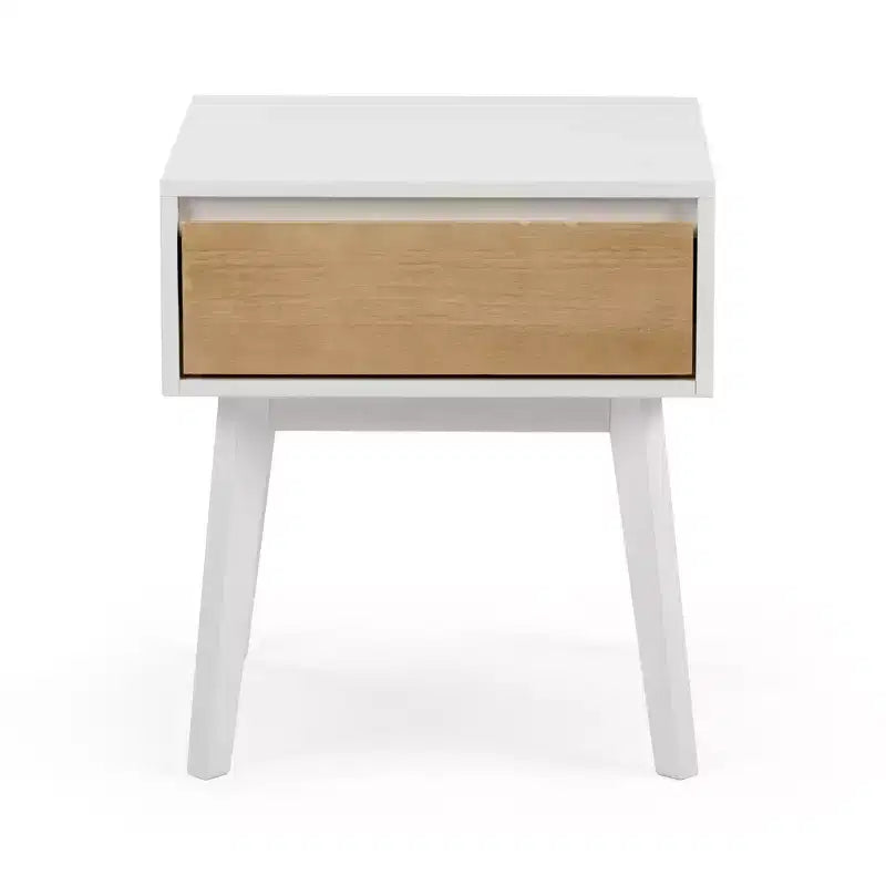 Max & Lily Comodino scandinavo, Comodini laterali in legno con cassetto portaoggetti per camera da letto