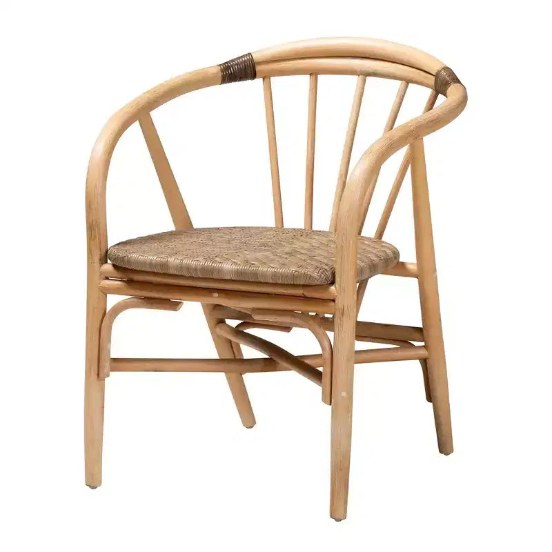 Sedia da pranzo in rattan naturale bali & pari Kyoto Modern Bohemian marrone