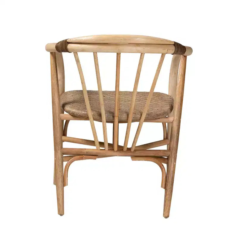 Sedia da pranzo in rattan naturale bali & pari Kyoto Modern Bohemian marrone