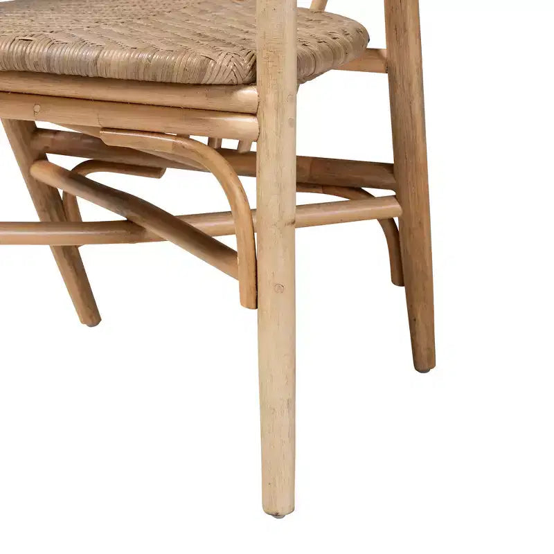 Sedia da pranzo in rattan naturale bali & pari Kyoto Modern Bohemian marrone