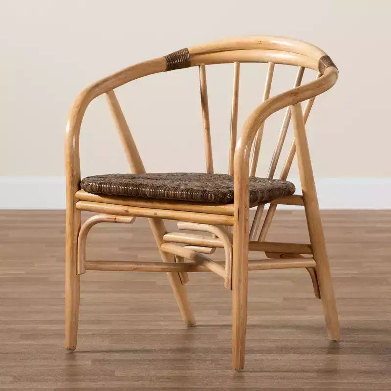 Sedia da pranzo in rattan naturale bali & pari Kyoto Modern Bohemian marrone