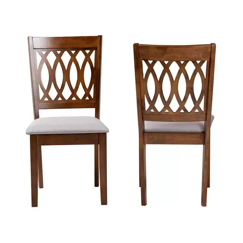 Set di sedie da pranzo Baxton Studio Florencia moderne in tessuto e legno