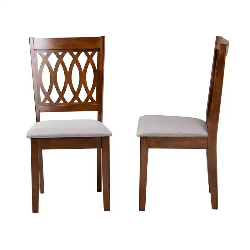 Set di sedie da pranzo Baxton Studio Florencia moderne in tessuto e legno