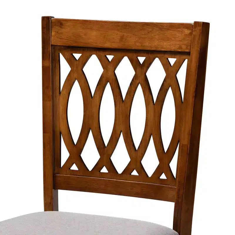 Set di sedie da pranzo Baxton Studio Florencia moderne in tessuto e legno