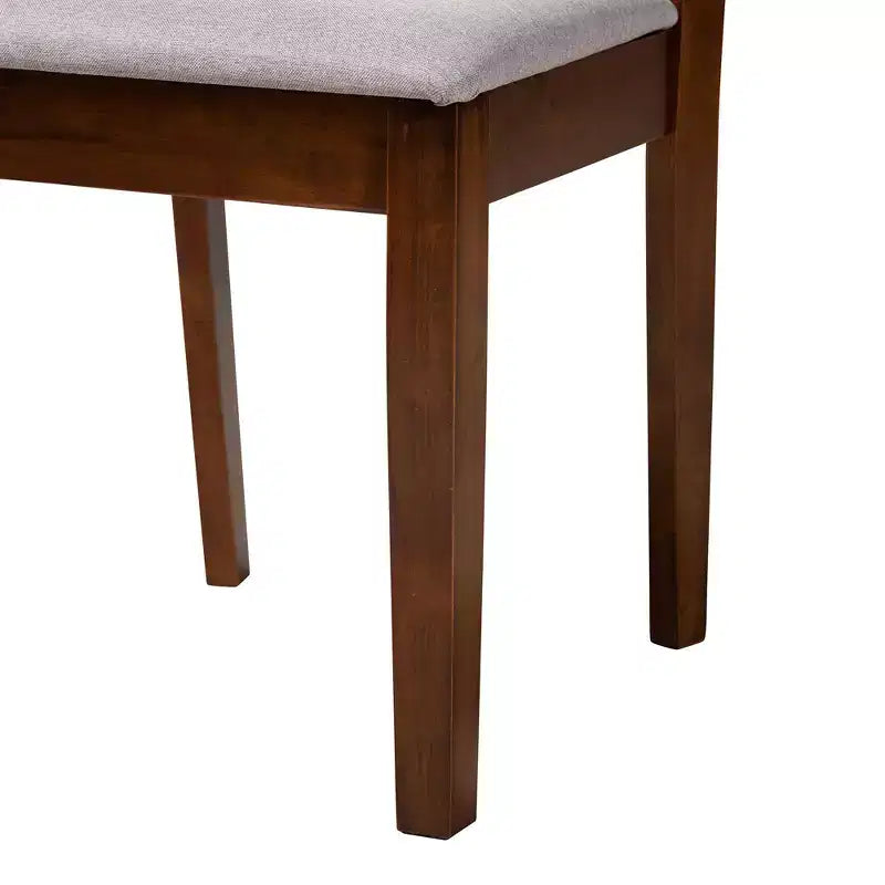 Set di sedie da pranzo Baxton Studio Florencia moderne in tessuto e legno