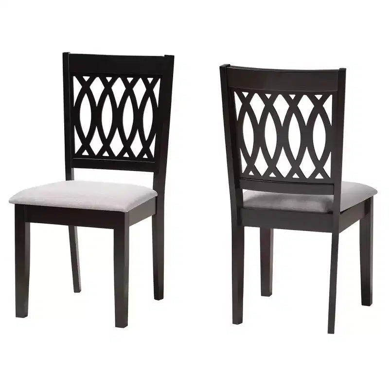 Set di sedie da pranzo Baxton Studio Florencia moderne in tessuto e legno