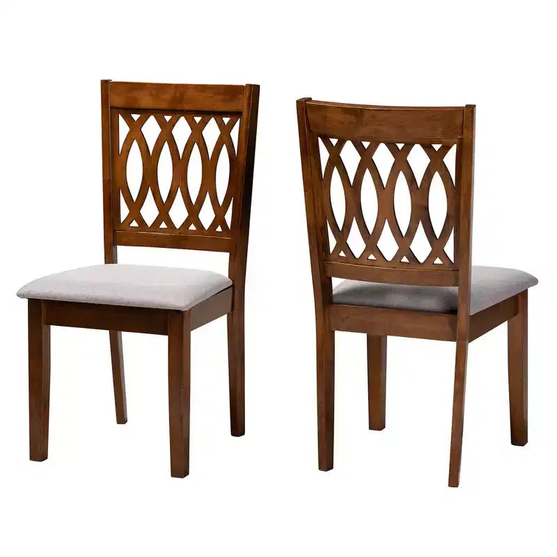 Set di sedie da pranzo Baxton Studio Florencia moderne in tessuto e legno
