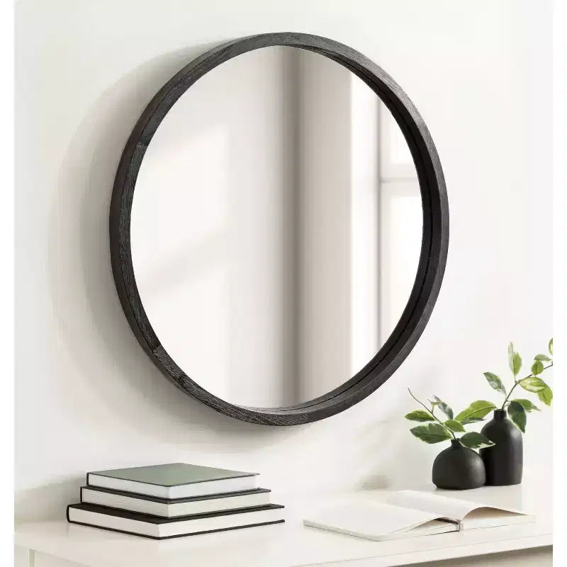 Kate & Laurel All Things Decor Specchio rotondo in legno Occonor 28x28