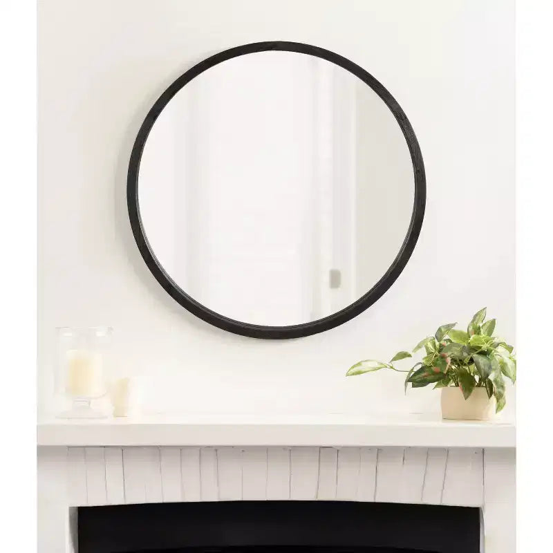 Kate & Laurel All Things Decor Specchio rotondo in legno Occonor 28x28