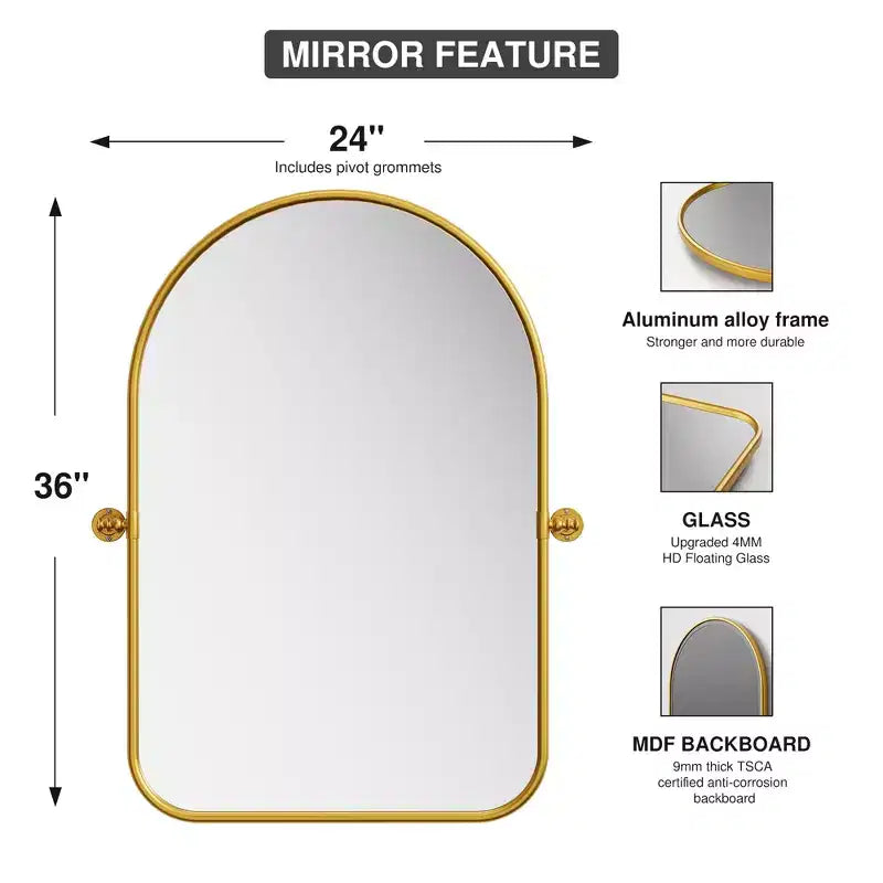 Specchio a figura intera rettangolare Dovelina con cornice in metallo Specchio da appoggio Specchio grande
