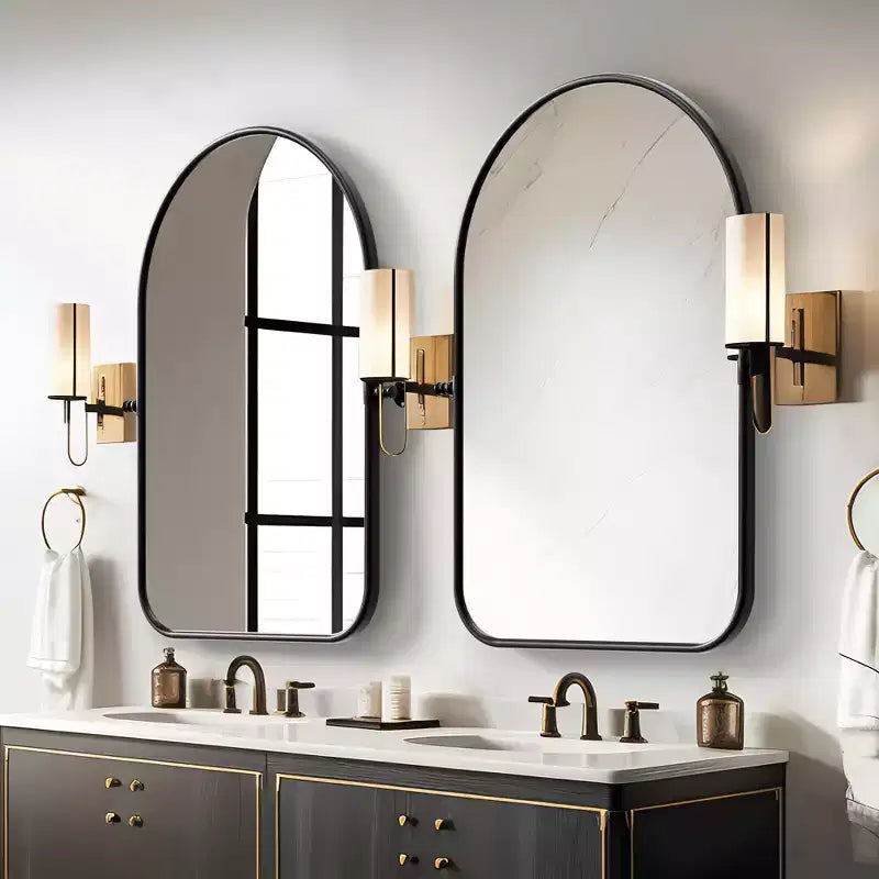 Specchio a figura intera rettangolare Dovelina con cornice in metallo Specchio da appoggio Specchio grande