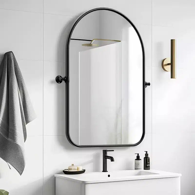 Specchio a figura intera rettangolare Dovelina con cornice in metallo Specchio da appoggio Specchio grande