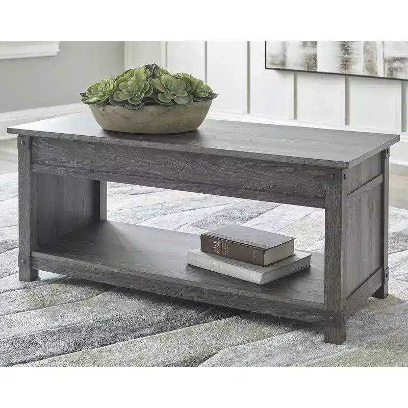 Signature Design by Ashley Tavolino da caffè alzabile Freedan Casual Marrone Grigio